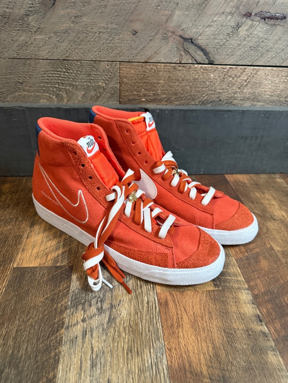 Nike Blazer Mid '77 "First Use" Orange Suede High Top - Men's Size 14